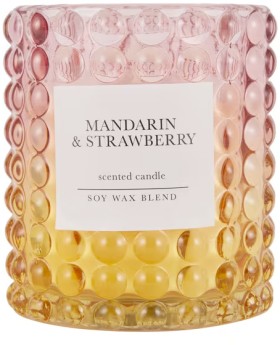 NEW-Mandarin-and-Strawberry-Prosecco-Fizz-Ombre-Soy-Wax-Blend-Scented-Candle on sale