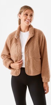 Active-Womens-Sherpa-Button-Jacket on sale