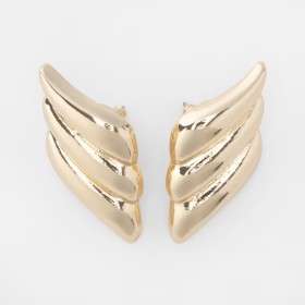 Angled-Wing-Stud-Earrings-Gold-Tone on sale