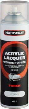 Motospray-Acrylic-Lacquer-Topcoat-Clear-400g on sale