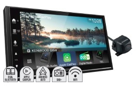 Kenwood-68-200W-AV-Wireless-Carplay-Android-Auto-DAB-REC-Reverse-Camera on sale