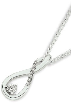 9ct-White-Gold-Diamond-Infinity-Twist-Pendant on sale