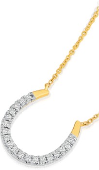 Exquisites-9ct-Gold-Diamond-Horseshoe-Necklet on sale