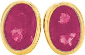 9ct-Gold-Natural-Ruby-Stud-Earrings on sale