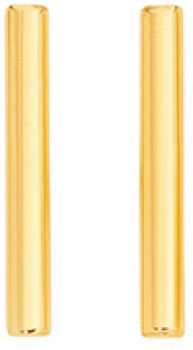 9ct-Gold-12mm-Bar-Stud-Earrings on sale