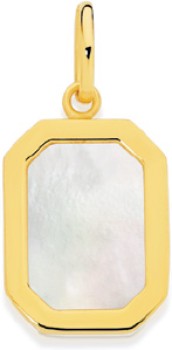 9ct-Gold-Mother-of-Pearl-Rectangle-Pendant on sale