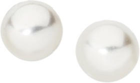 Sterling-Silver-6mm-Round-Cultured-Fresh-Water-Pearl-Stud-Earrings on sale