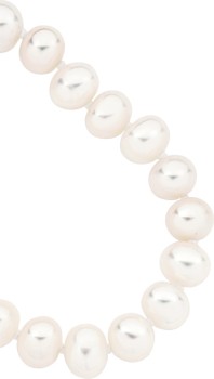 Sterling-Silver-Cultured-Fresh-Water-Pearl-45cm-6mm-Necklet on sale
