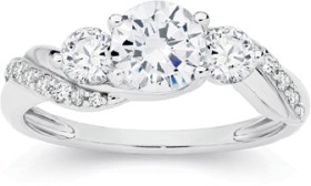 Sterling-Silver-3-Stone-Cubic-Zirconia-with-Cubic-Zirconia-Twist-Band-Ring on sale