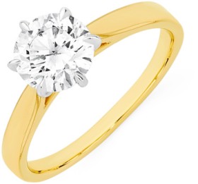 Alora-14ct-Gold-Lab-Grown-Solitaire-Diamond-Ring on sale