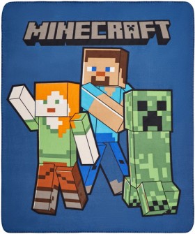 NEW-Minecraft-Throw-Blanket on sale
