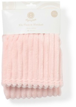 NEW-Dymples-Rib-Fleece-Blanket-Pink on sale