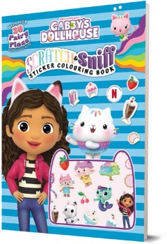 Gabbys-Dollhouse-Scratch-Sniff-Sticker-Colouring-Book on sale