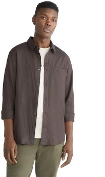 Calvin-Klein-Flannel-Solid-Long-Sleeve-Shirt on sale