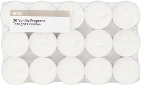 30-Pack-Vanilla-Fragrant-Tealight-Candles on sale