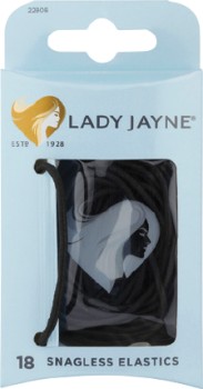 Lady-Jayne-Snagless-Elastics-Black-18-Pack on sale