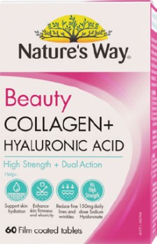 Natures-Way-Beauty-Collagen-Hyaluronic-Acid-60-Tablets on sale