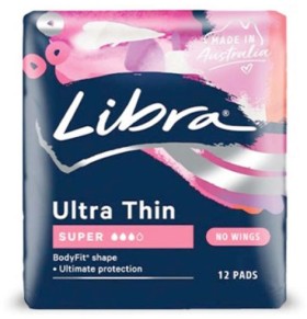 Libra-Ultra-Thin-Pads-Super-12-Pack on sale