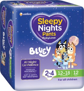 Babylove-SleepyNights-2-4-Years-8-12-Pack on sale