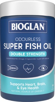 Bioglan-Odourless-Super-Fish-Oil-Double-Strength-200-Capsules on sale