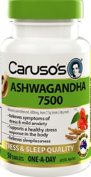 Carusos-Ashwagandha-7500-50-Tablets on sale