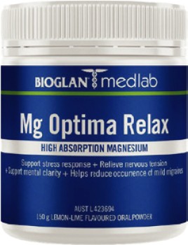 Bioglan-Medlab-Mg-Optima-Relax-Powder-150g on sale