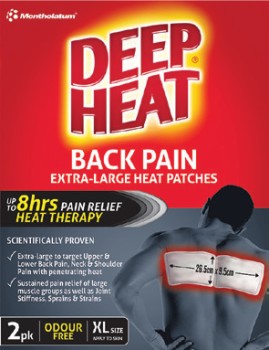 Deep-Heat-Back-Pain-or-Neck-Joint-Heat-Patches-2-Pack on sale