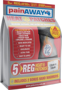 Pain-Away-Heat-Patches-Regular-5-Pack on sale