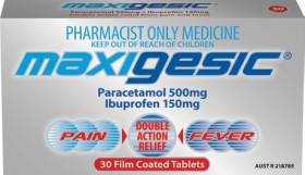 Maxigesic-Double-Action-30-Tablets on sale