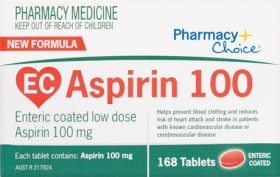 Pharmacy-Choice-Coated-Aspirin-100mg-168-Tablets on sale