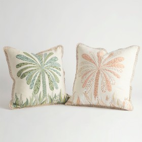 Siwa-Palm-Square-Embroidered-Cushion-by-MUSE on sale