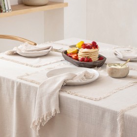 Ashra-Fringed-Beige-Table-Linen-Range-by-MUSE on sale