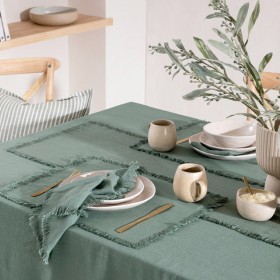 Ashra-Fringed-Forest-Green-Table-Linen-Range-by-MUSE on sale