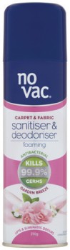 No-Vac-Carpet-Fabric-Foaming-Sanitiser-Deodoriser-290g-Selected-Varieties on sale
