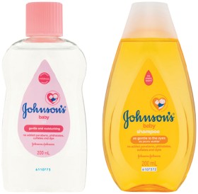 Johnsons-Baby-Shampoo-Bath-Oil-or-Lotion-200mL-Selected-Varieties on sale