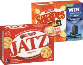 Arnotts-Shapes-or-Jatz-Crackers-130-250g-Selected-Varieties on sale