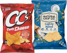 The-Natural-Chip-Co-or-CCs-Corn-Chips-110-175g-Selected-Varieties on sale