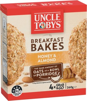 Uncle-Tobys-Breakfast-Bakes-260g-Selected-Varieties on sale