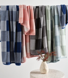 KOO-Serene-Check-Jacquard-Towel-Range on sale