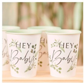 Ginger-Ray-Botanical-Baby-Shower-Paper-Cups-8-Pack on sale