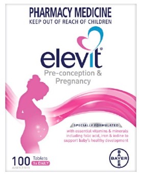 Elevit-Pre-conception-Pregnancy-100-Tablets on sale