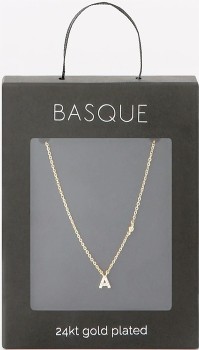 Basque-Mini-Diamante-Initial-Necklace on sale