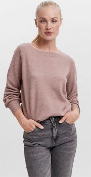 Vero-Moda-Brilliant-Boatneck-Blouse-Knitwear-Blush on sale