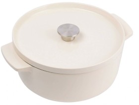 KitchenAid-Cast-Iron-Casserole-26cm-Cream on sale