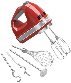 KitchenAid-Artisan-Hand-Mixer-in-Empire-Red on sale