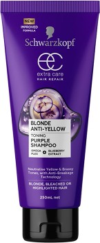 Schwarzkopf-Extra-Care-Blonde-Anti-Yellow-Toning-Purple-Shampoo-250ml on sale