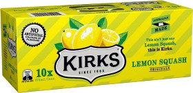 Kirks-10-Pack-Can-Lemon-Squash-375ml on sale