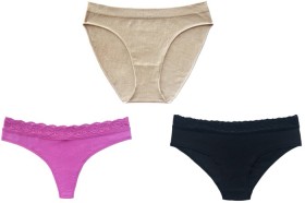 Brilliant-Basics-Womens-Cotton-Lace-and-Side-Seamfree-Rib-Briefs on sale