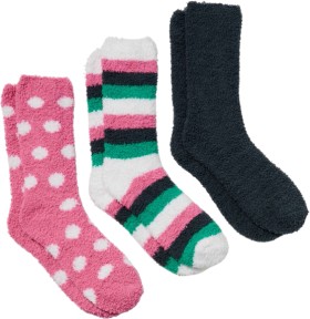 Brilliant-Basics-Womens-3-Pack-Marshmallow-Home-Socks on sale