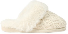 me-Womens-Cable-Knit-Slippers-Off-White on sale